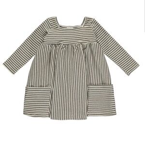 EUC Vignette black & white stripe pocket dress size 6y